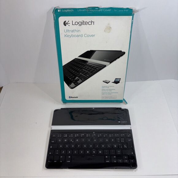 Logitech Bluetooth Wireless Ultra Thin Keyboard Slim Cover Y-R0032 iPad 2 3 4 - Picture 1 of 6
